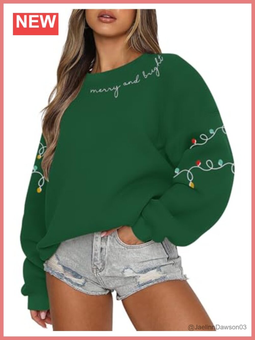 Crewneck Oversized Fleece Sweatshirt Pullover Women Long Sleeve